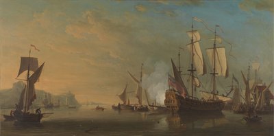 Schiffe vor Dover von Samuel Scott